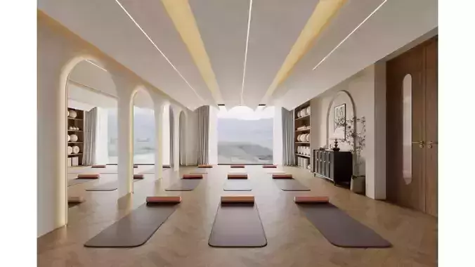 Modern Minimalist Yoga Studio