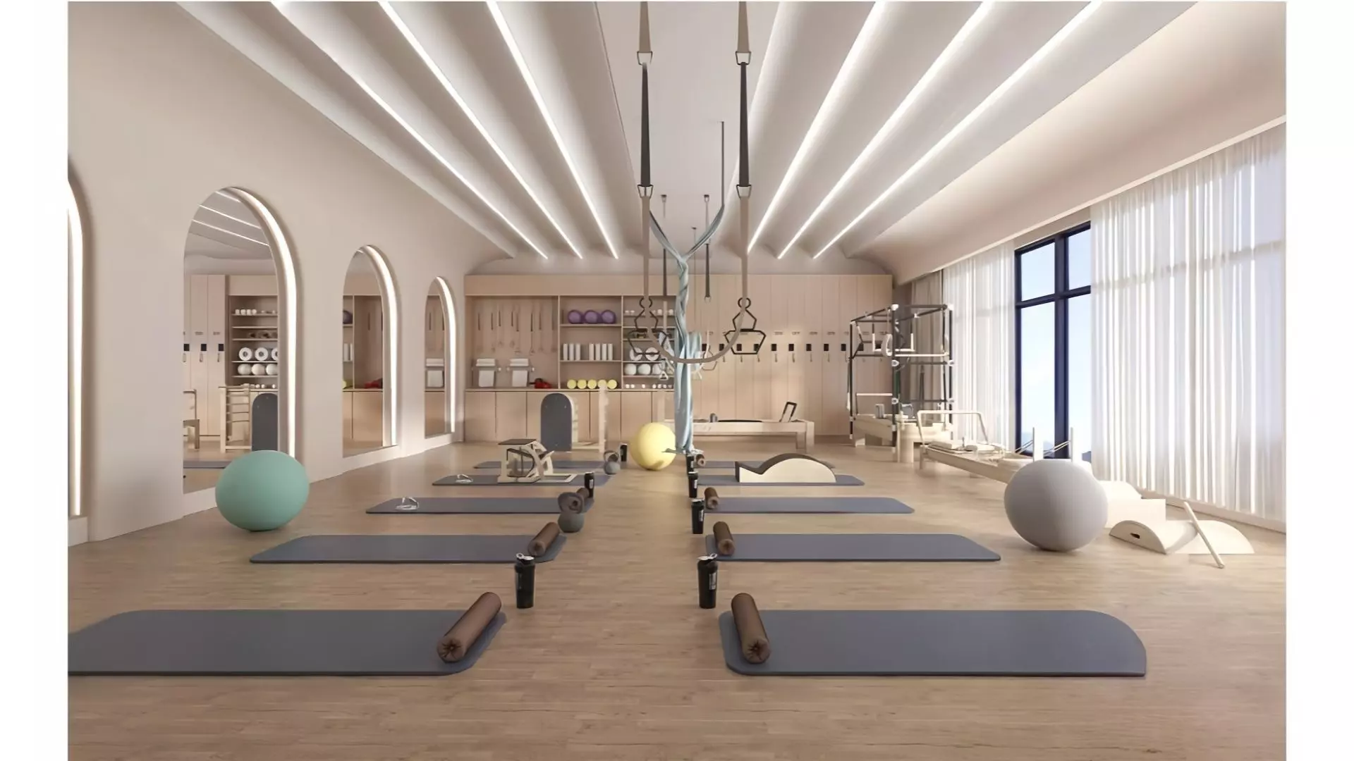 Modern Minimalist Yoga Studio 3D model