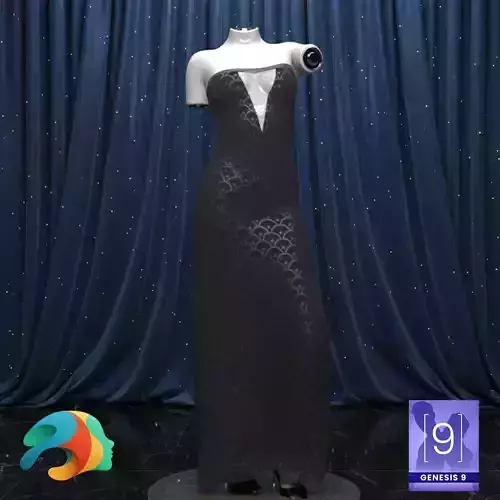 Moonshine Gown Outfit for Genesis 9