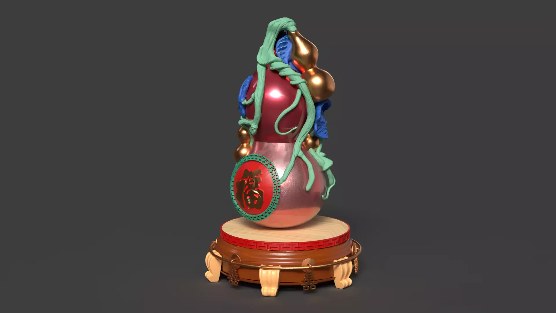 Chinese gourd figure 3D model