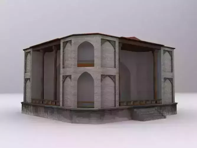 Hasht Behesht Building Low-poly 3D model