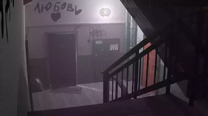 Soviet Stairwell 3D model 2