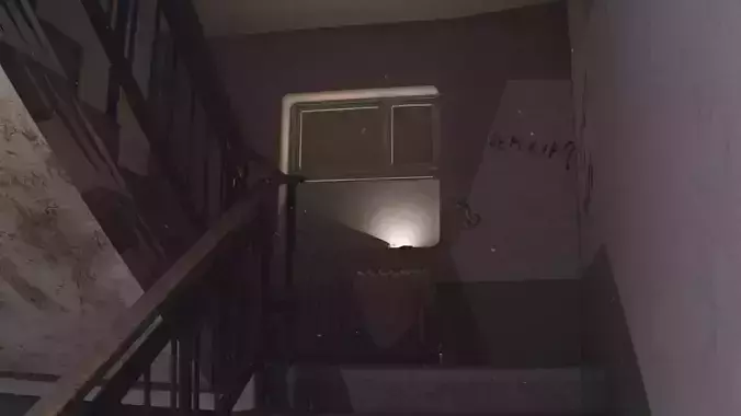 Soviet Stairwell 3D model 6