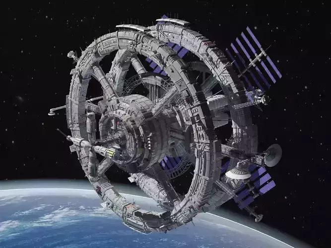 Sci-Fi Space Station 3D model