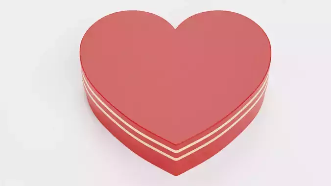 Chocolate Box Plain V10 - Heart-Shaped Luxury Packaging