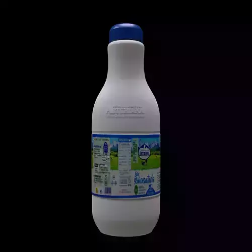 Realistic milk bottle