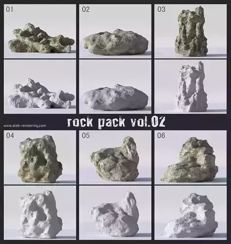 3D Rocks Collection II