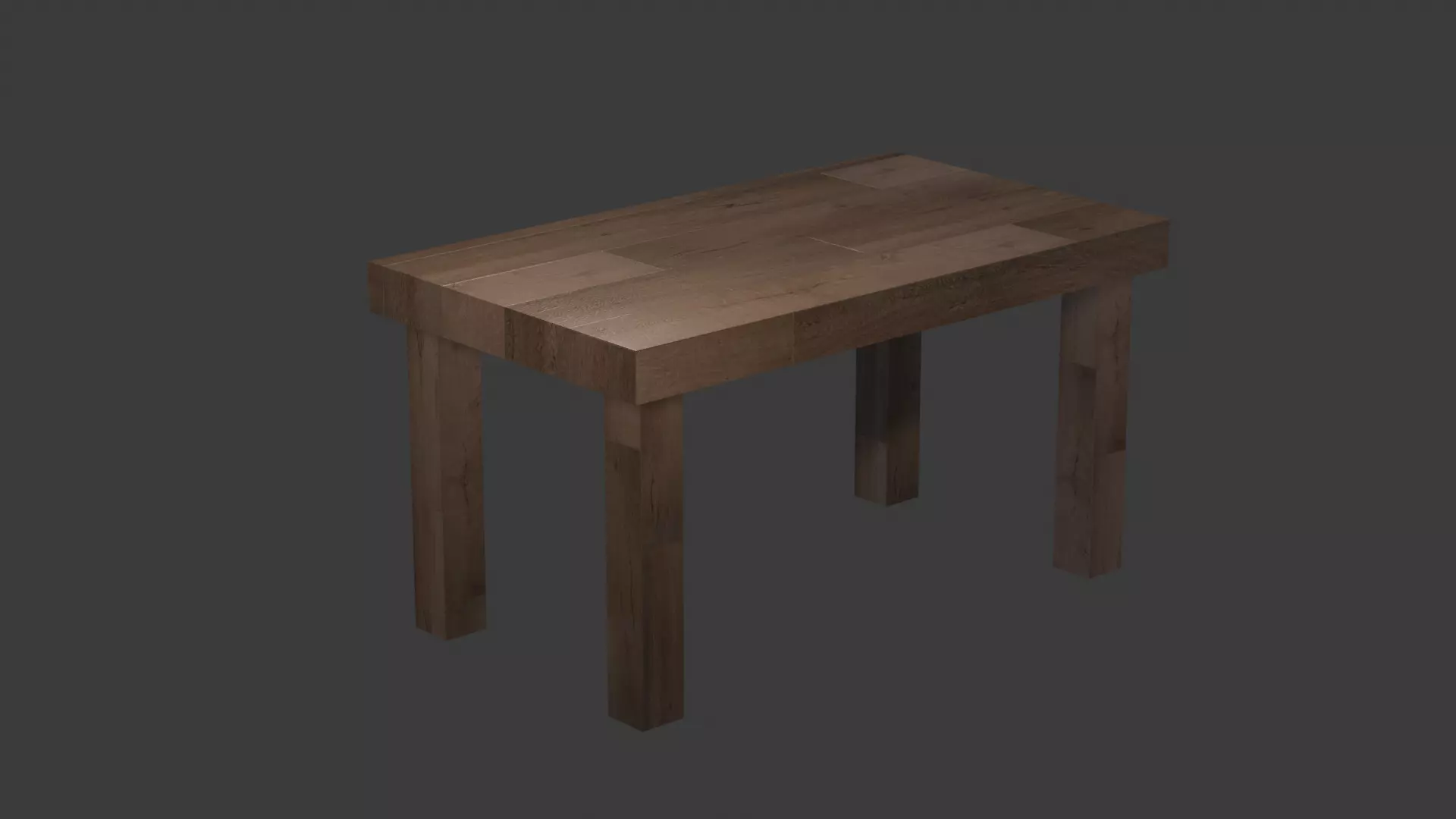 Wooden Rectangular Coffee Table Free low-poly 3D model