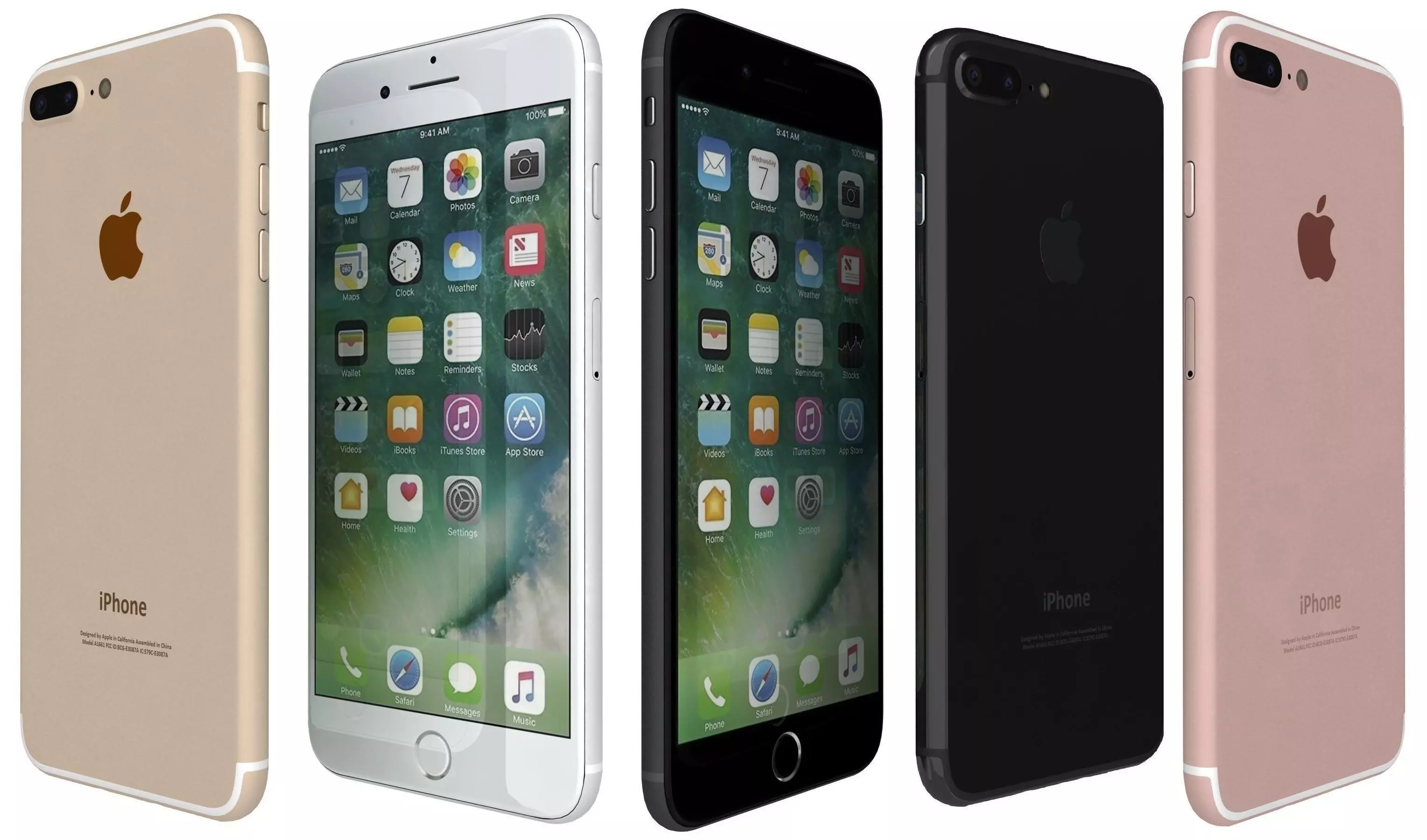 Apple iPhone 7 Plus All Colors 3D model_0