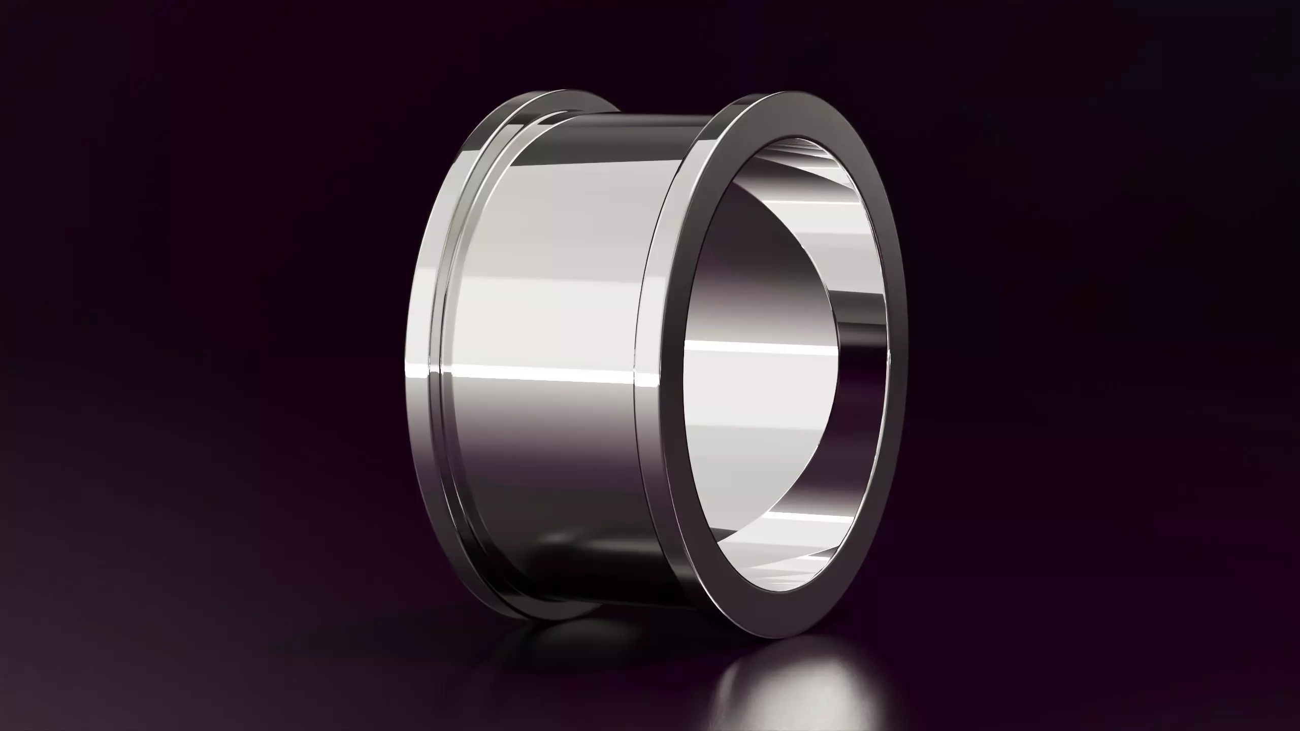Mens wedding band N05 12mm EU60 Free 3D print model