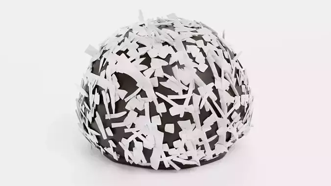 Chocolate Candy V3 - Dark Chocolate Dome with Coconut Powder 3D model 5