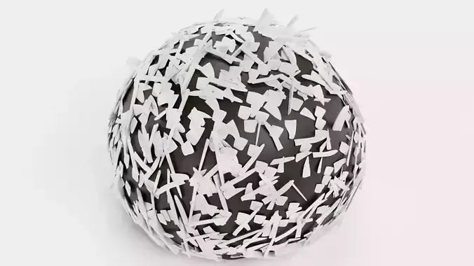 Chocolate Candy V3 - Dark Chocolate Dome with Coconut Powder 3D model 4