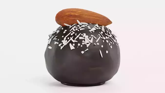 Chocolate Candy V4 - Dark Dome with Coconut and Almond Topper