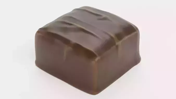 Chocolate Candy V5 - Chocolate Cube with Decorative Relief 3D model 4
