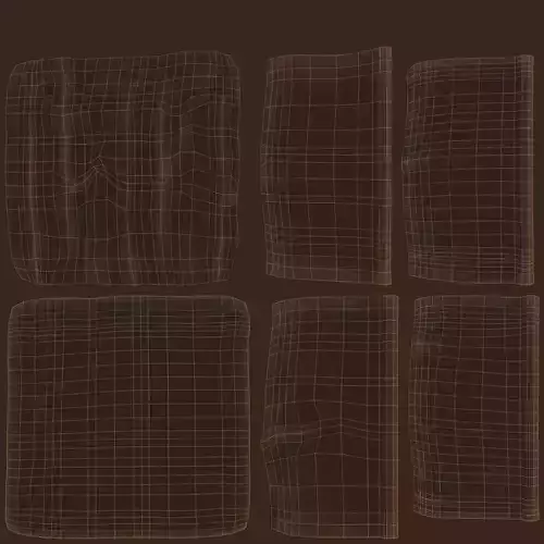Chocolate Candy V5 - Chocolate Cube with Decorative Relief 3D model 7