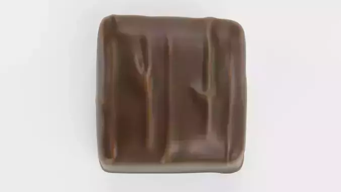 Chocolate Candy V5 - Chocolate Cube with Decorative Relief 3D model 2