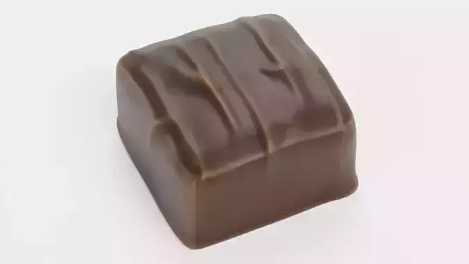 Chocolate Candy V5 - Chocolate Cube with Decorative Relief 3D model 3