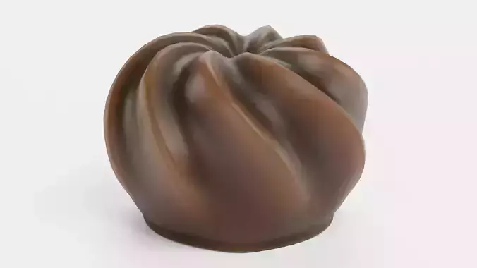 Chocolate Candy V6 - Twisted Chocolate Swirl Form 3D model 5