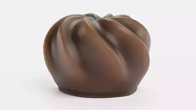 Chocolate Candy V6 - Twisted Chocolate Swirl Form 3D model 6
