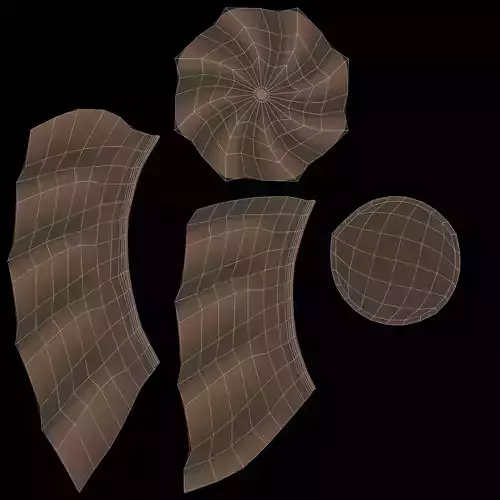 Chocolate Candy V6 - Twisted Chocolate Swirl Form 3D model 7