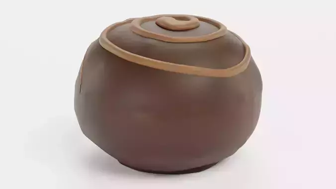 Chocolate Candy V7 - Dark Chocolate Dome with Spiral Drizzle 3D model 5