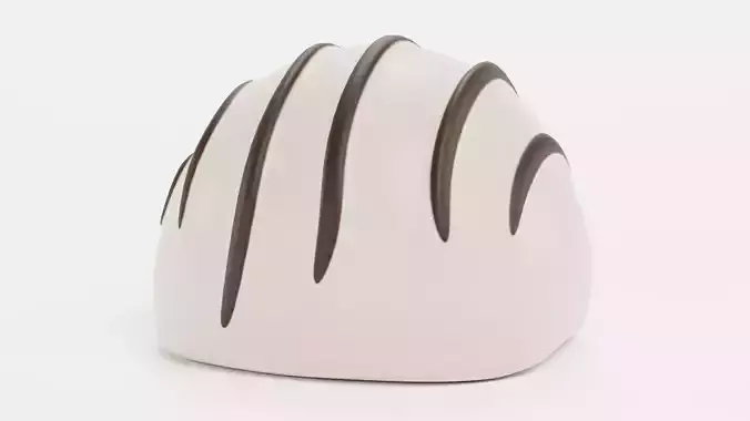 Chocolate Candy V12 - White Chocolate Dome with Dark Drizzle 3D model 2