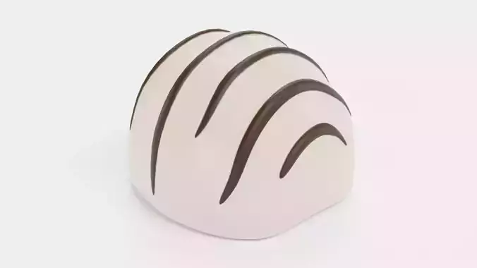 Chocolate Candy V12 - White Chocolate Dome with Dark Drizzle 3D model 5