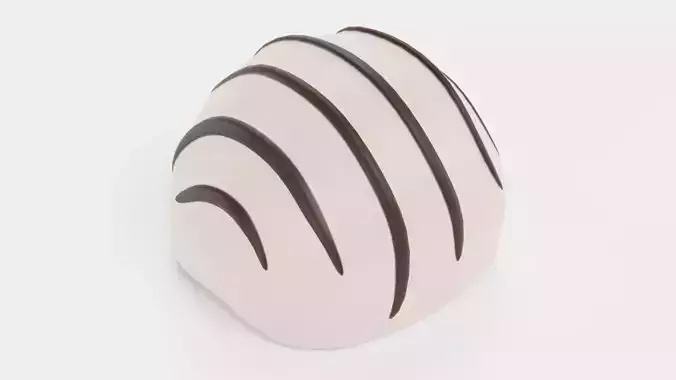 Chocolate Candy V12 - White Chocolate Dome with Dark Drizzle 3D model 4
