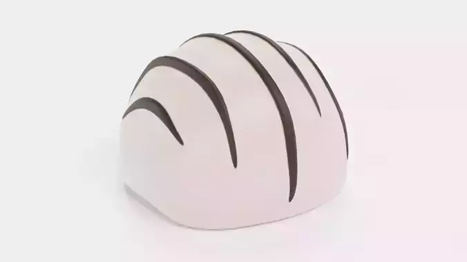 Chocolate Candy V12 - White Chocolate Dome with Dark Drizzle 3D model 6