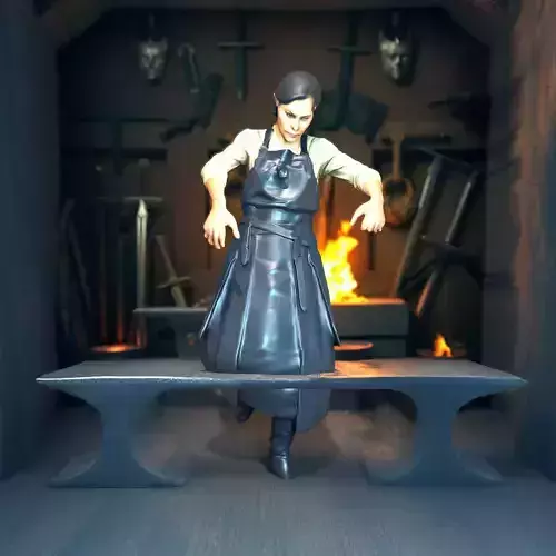 Leather Apron Woman model pack