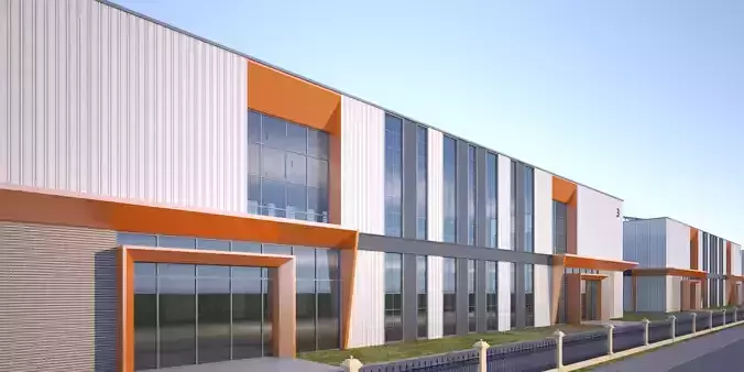 Industrial Building Factory 012 3D model 5