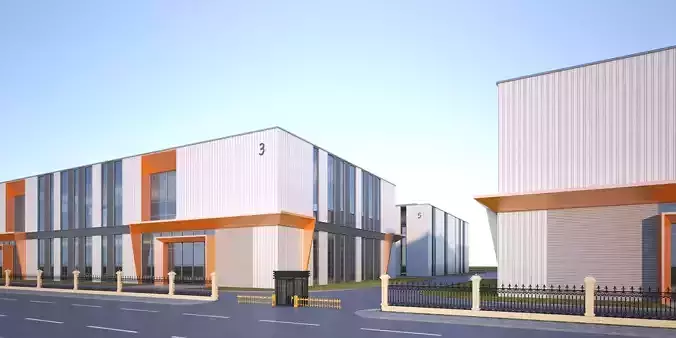 Industrial Building Factory 012 3D model 3