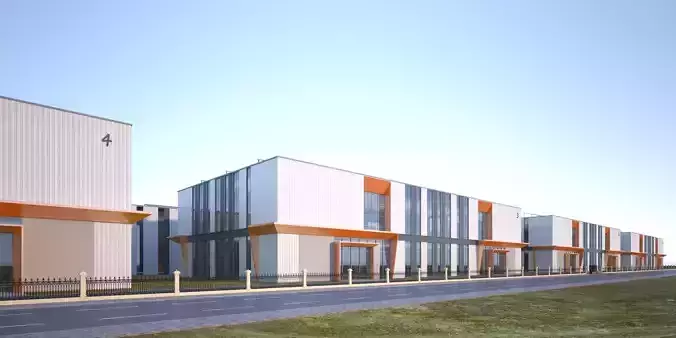 Industrial Building Factory 012 3D model 4
