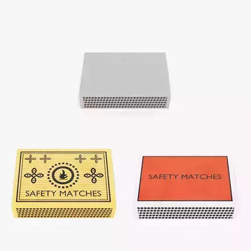 Matchbox Set - 3 Empty Slide-Out Boxes - Original Custom Covers