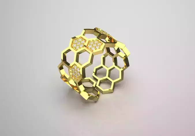 Delicate Bee stl 3d printable jewelry Ring model jr00057
