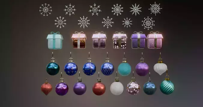 Realistic Christmas Decoration Mega Pack - 32 assets