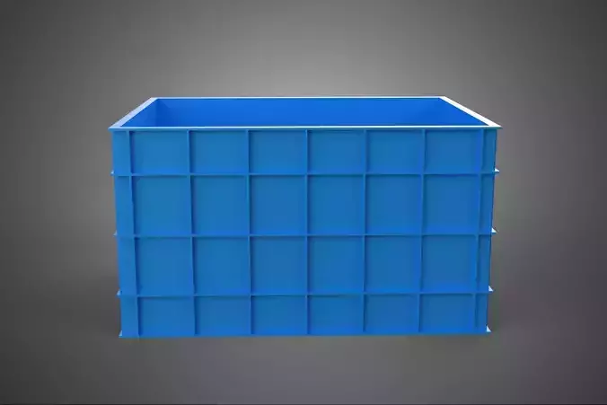 WATER FISH BLUE PLASTIC BOX CRATE CONTAINER STORAGE RACK TANK