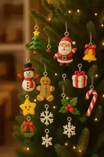Christmas 3D Ornament Set