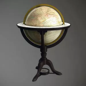 Vintage old world globe Free 3D model_0