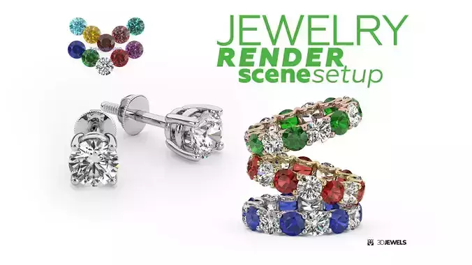 3D Jewelry HQ Rendering Scene Setups For 3ds Max With V-Ray