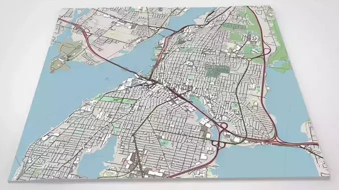 Cityscape Fall River Massachusetts United States