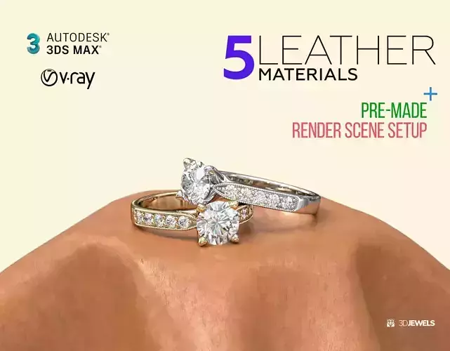 Leather Holder for Jewelry Rendering with 3ds Max and V-Ray