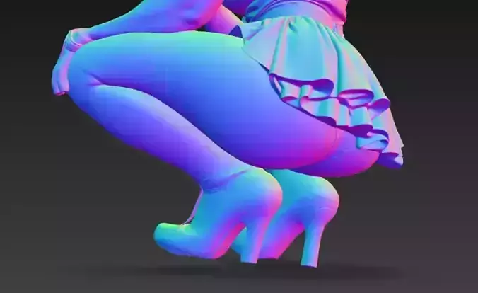 Anime Monster Lady Sculpture  Anime Monster Lady Skulptur