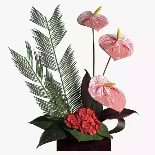 Anthurium bouqet 3D model