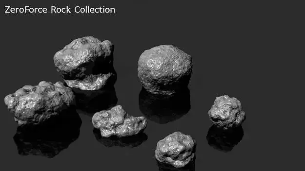 Rock Collection High And Low Poly