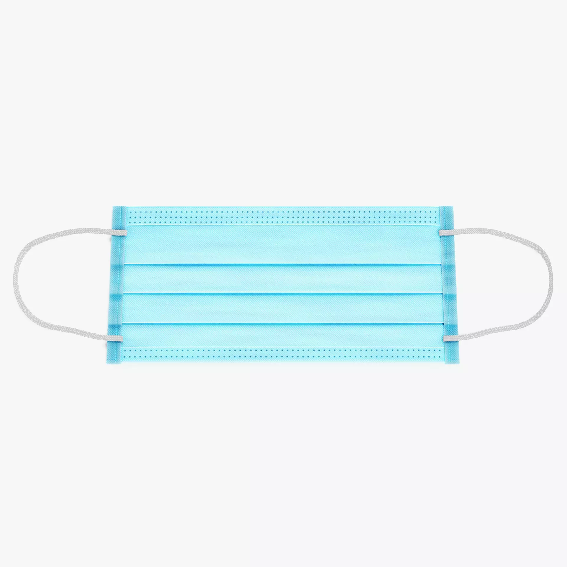 Protective Mask V1 - Flat Surgical Face Cover 3D model