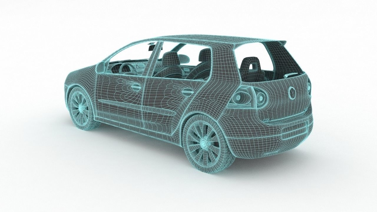 Volkswagen golf mk5 3D model_5
