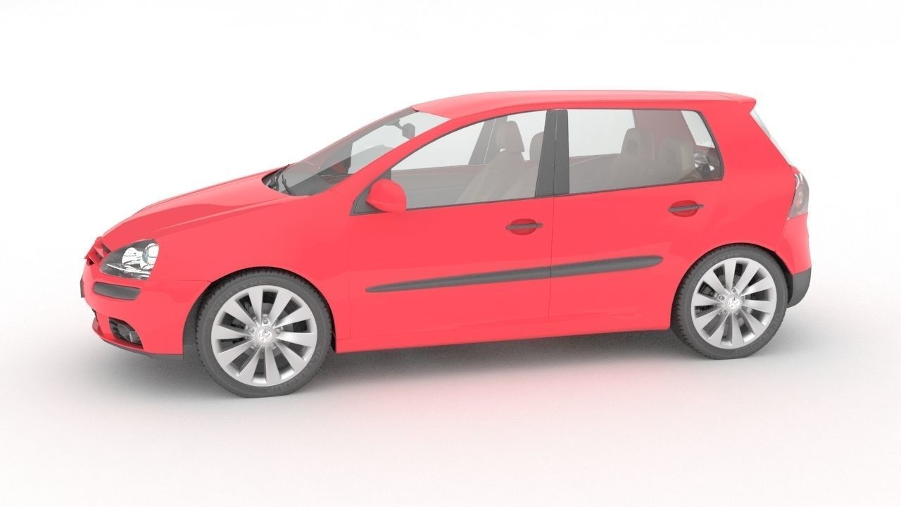 Volkswagen golf mk5 3D model_3