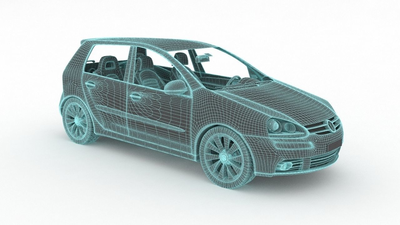 Volkswagen golf mk5 3D model_4