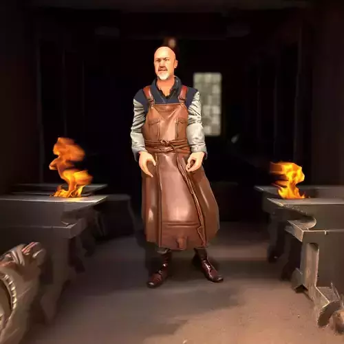 Leather Craftsman Apron model pack